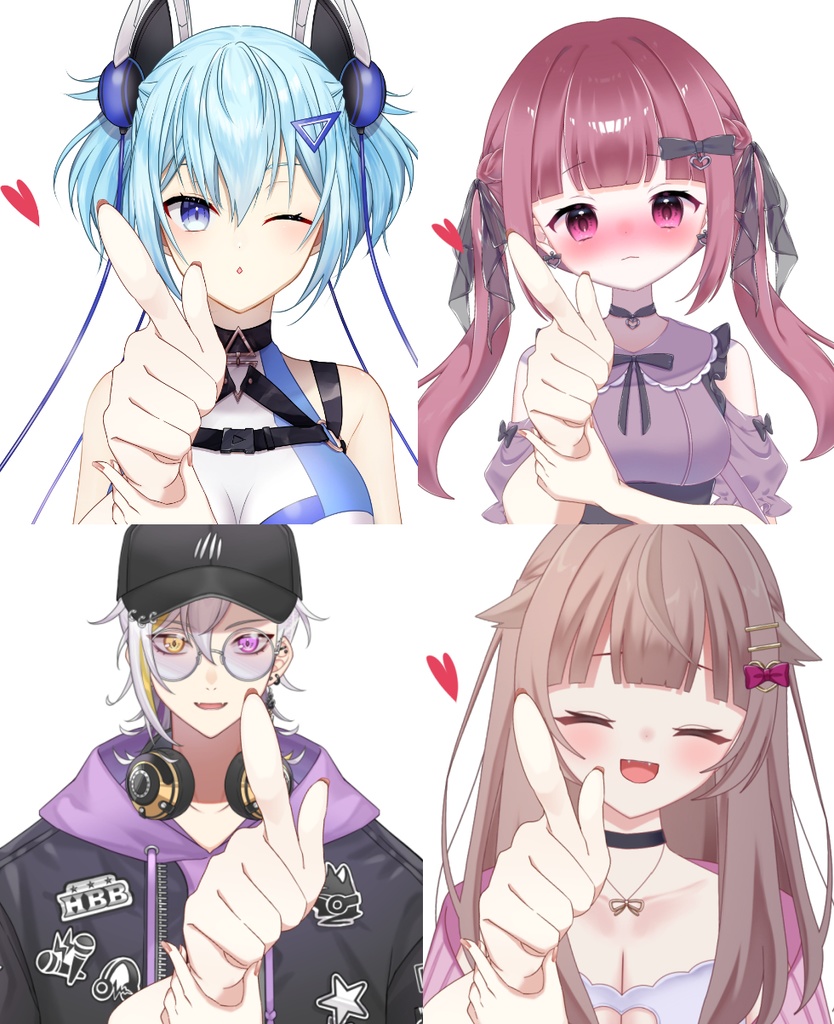 【Vtuber素材】ばきゅーんと狙い撃つ素材 −高画質＋商用利用権-