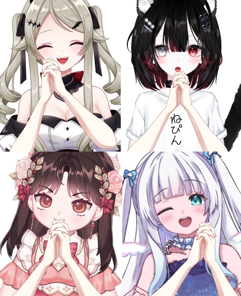 【Vtuber素材】お願いする手の素材 −高画質＋商用利用権-