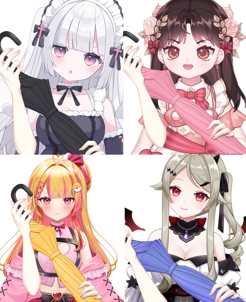 【Vtuber素材】傘を渡す手の素材 −高画質＋商用利用権-