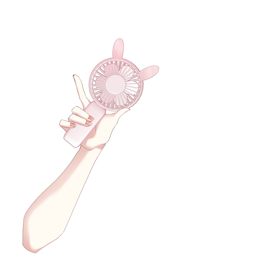 【Vtuber素材】うさちゃんハンディファンの素材 −高画質+商用利用権-