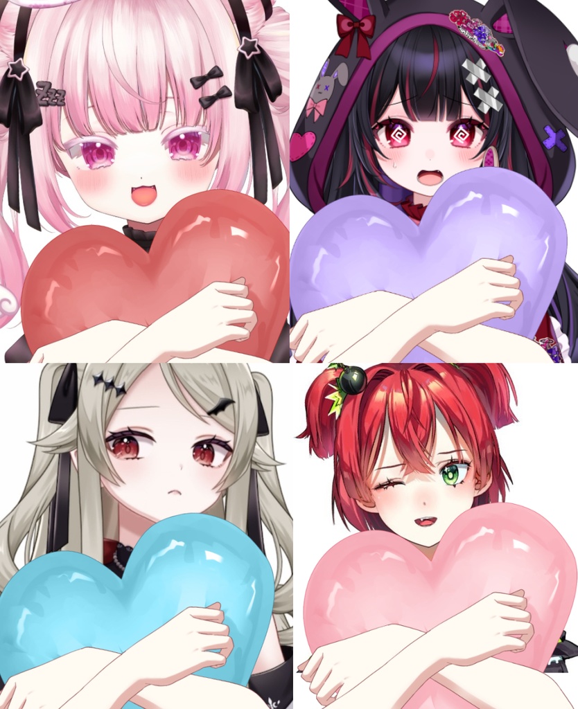 【Vtuber素材】ハートを抱きしめる手の素材 −高画質＋商用利用権-