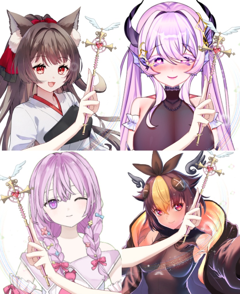 【Vtuber素材】魔法のステッキを振る素材−高画質＋商用利用権-