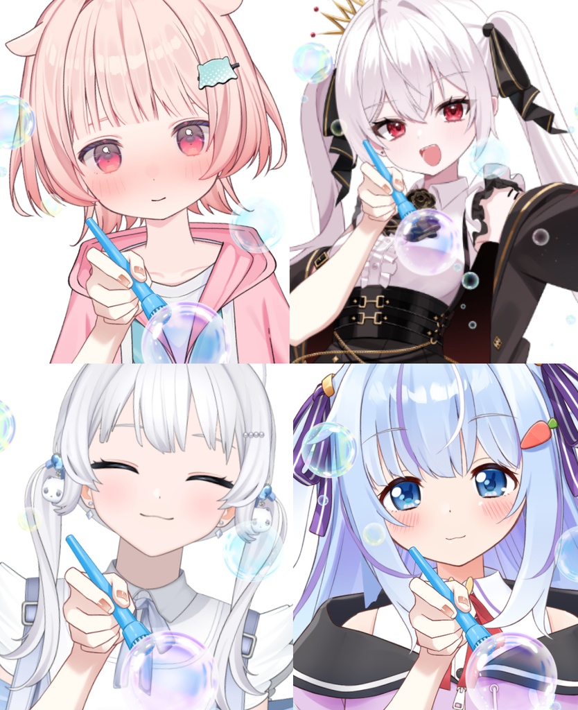 【Vtuber素材】シャボン玉に囲まれる素材−高画質＋商用利用権-