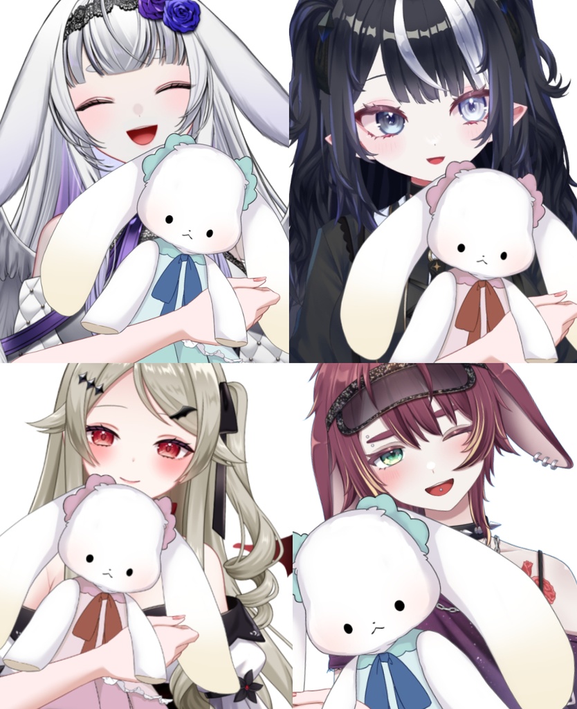 【Vtuber素材】うさちゃん人形を抱える素材−高画質＋商用利用権-