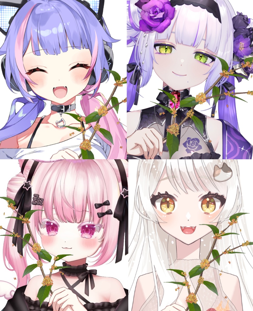 【Vtuber素材】金木犀の枝を持つ素材−高画質＋商用利用権-