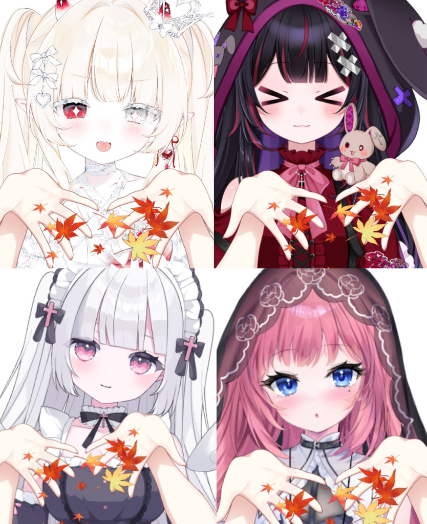 【Vtuber素材】両手で紅葉を降らせる素材−高画質＋商用利用権-