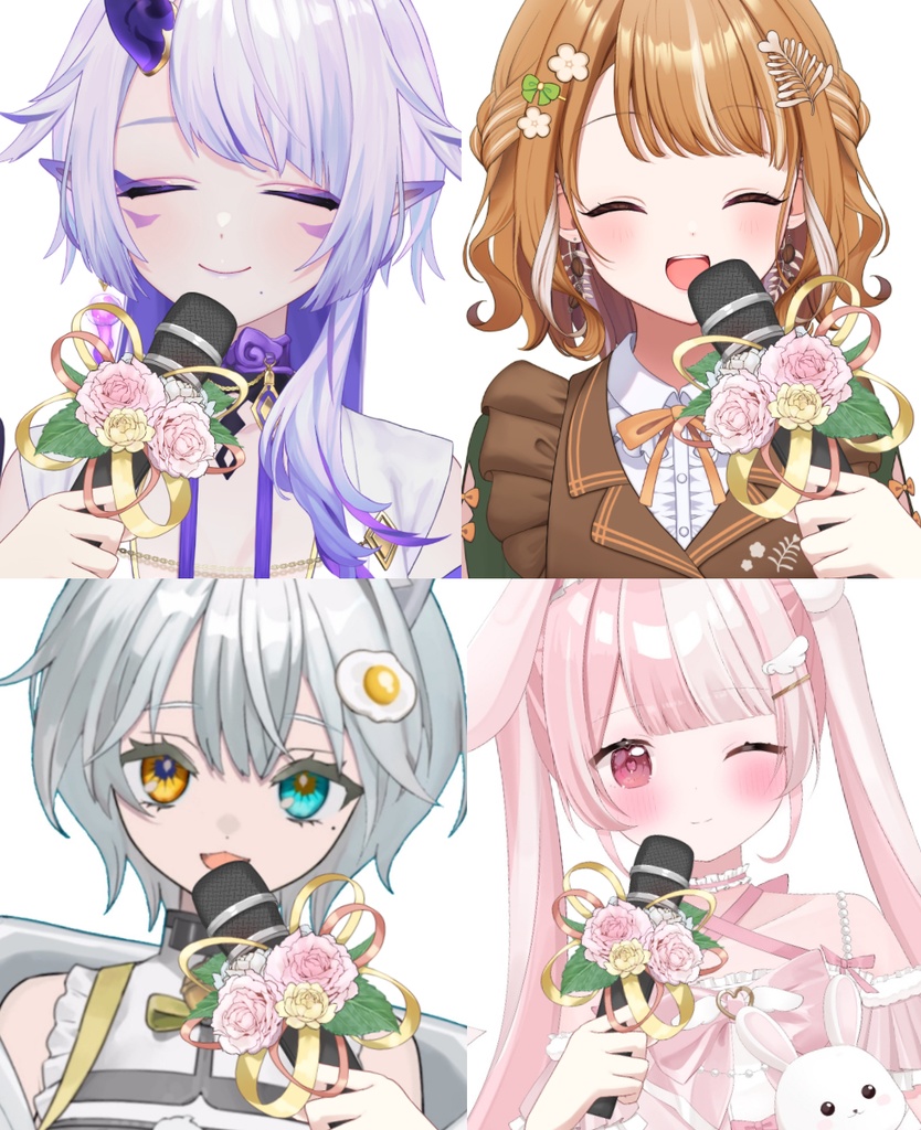 【Vtuber素材】マイクを持つ手の素材−高画質＋商用利用権-