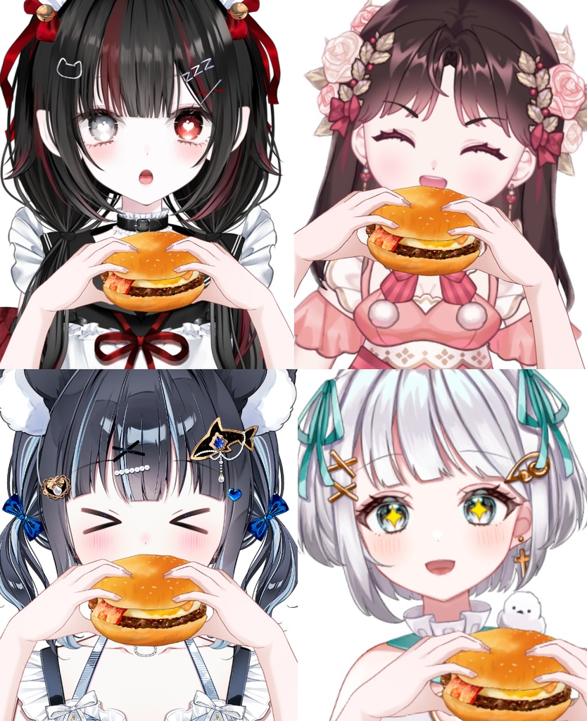 【Vtuber素材】お月見バーガーの素材−高画質＋商用利用権-