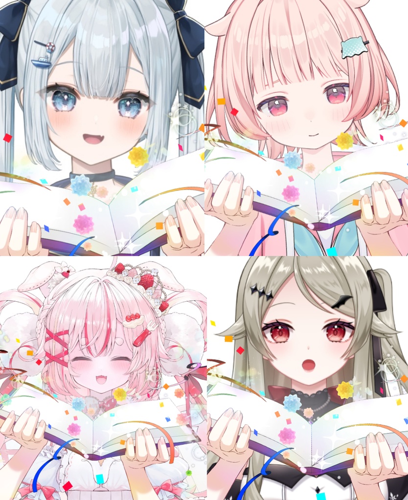 【Vtuber素材】魔法の本を開く素材−高画質＋商用利用権