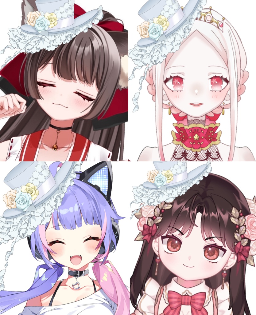 【Vtuber素材】フリルミニハットの素材−高画質＋商用利用権