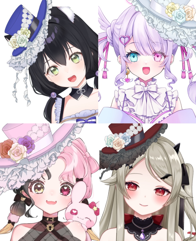 【Vtuber素材】フリルミニハットの素材−高画質＋商用利用権