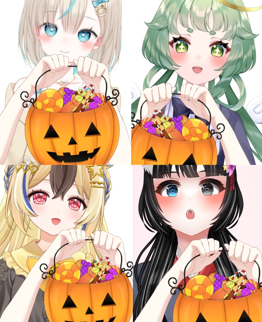 【Vtuber素材】お菓子バスケットを持つ素材 −高画質＋商用利用権