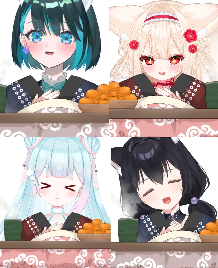 【Vtuber素材】こたつとみかんの素材 −高画質＋商用利用権−