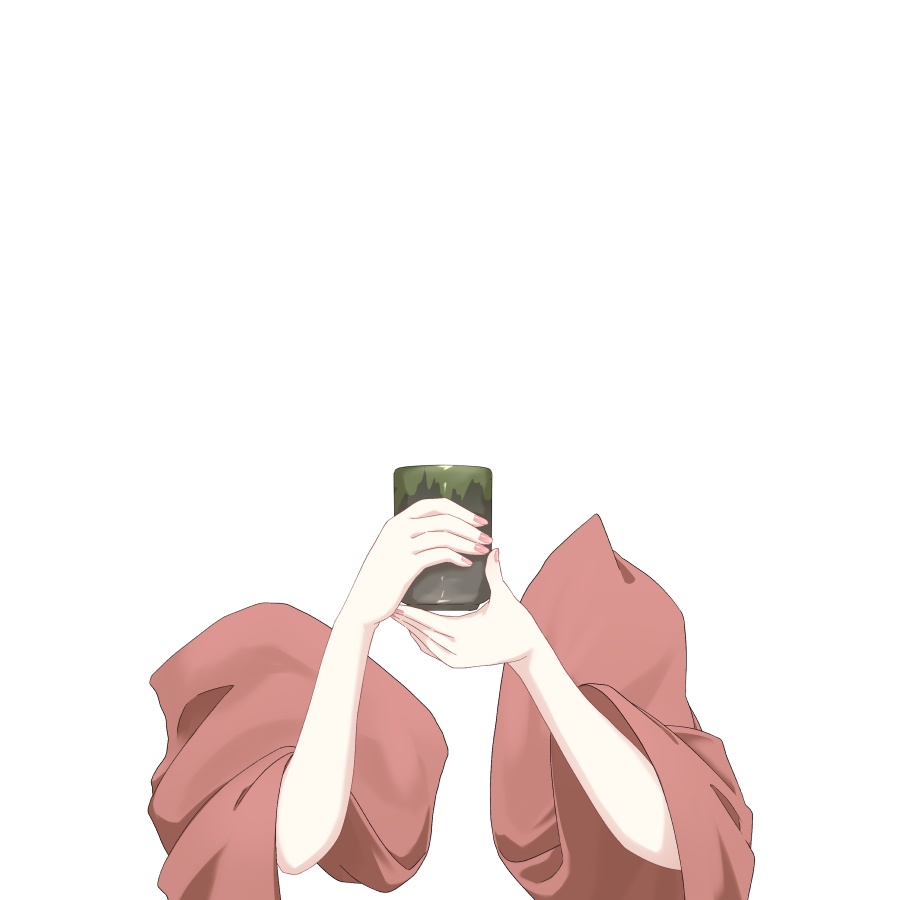 【Vtuber素材】お茶を飲もうとする素材 −高画質+商用利用権−