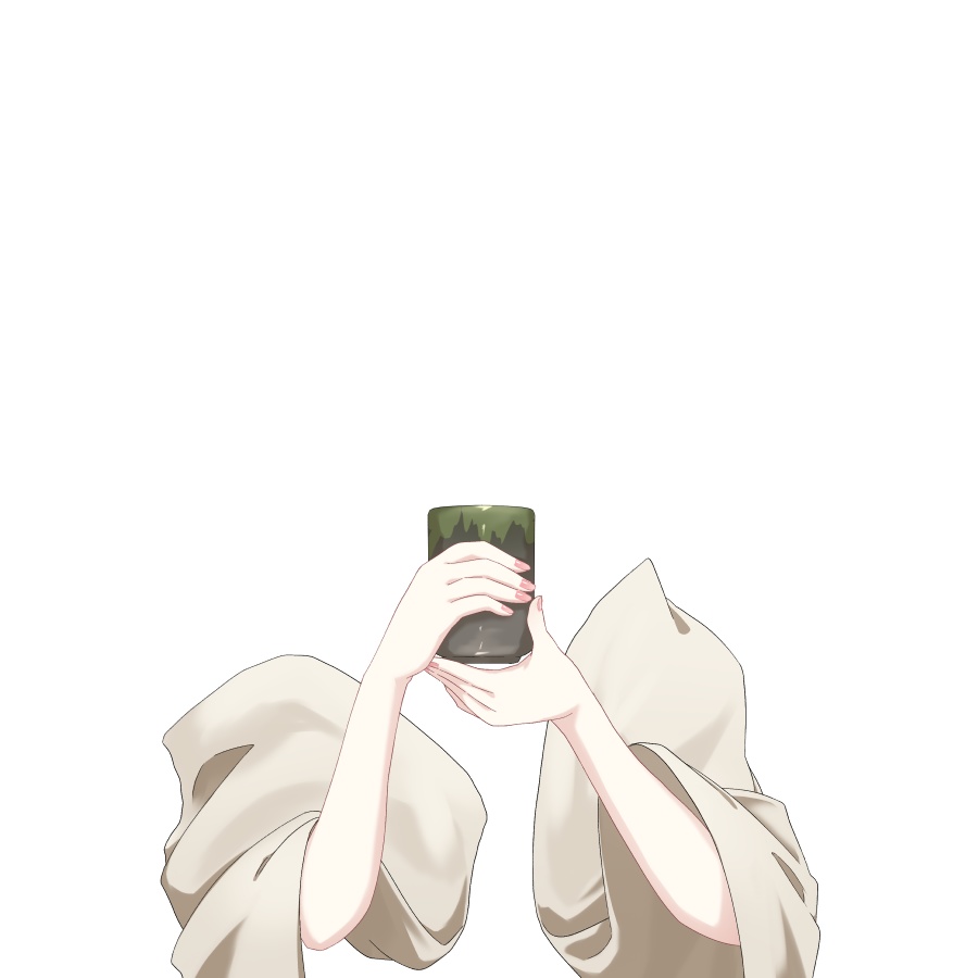 【Vtuber素材】お茶を飲もうとする素材 −高画質+商用利用権−