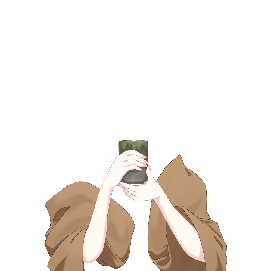 【Vtuber素材】お茶を飲もうとする素材 −高画質+商用利用権−
