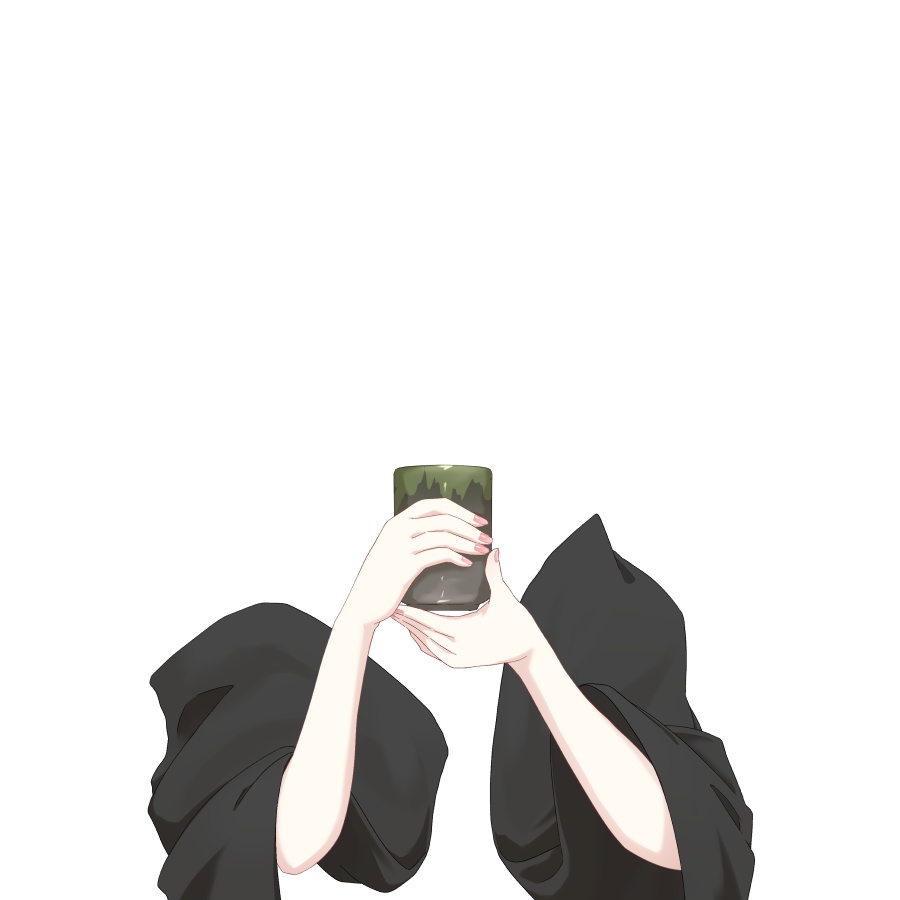 【Vtuber素材】お茶を飲もうとする素材 −高画質+商用利用権−