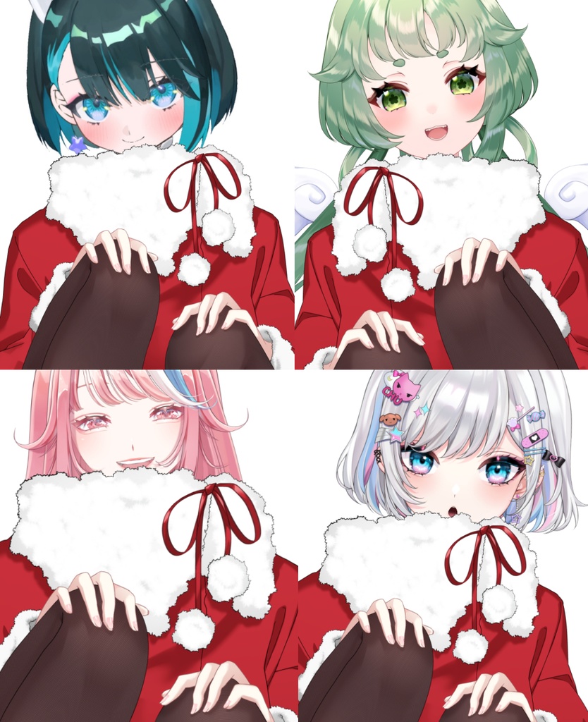 【Vtuber素材】ファー付きの服で座る素材 −高画質＋商用利用権−