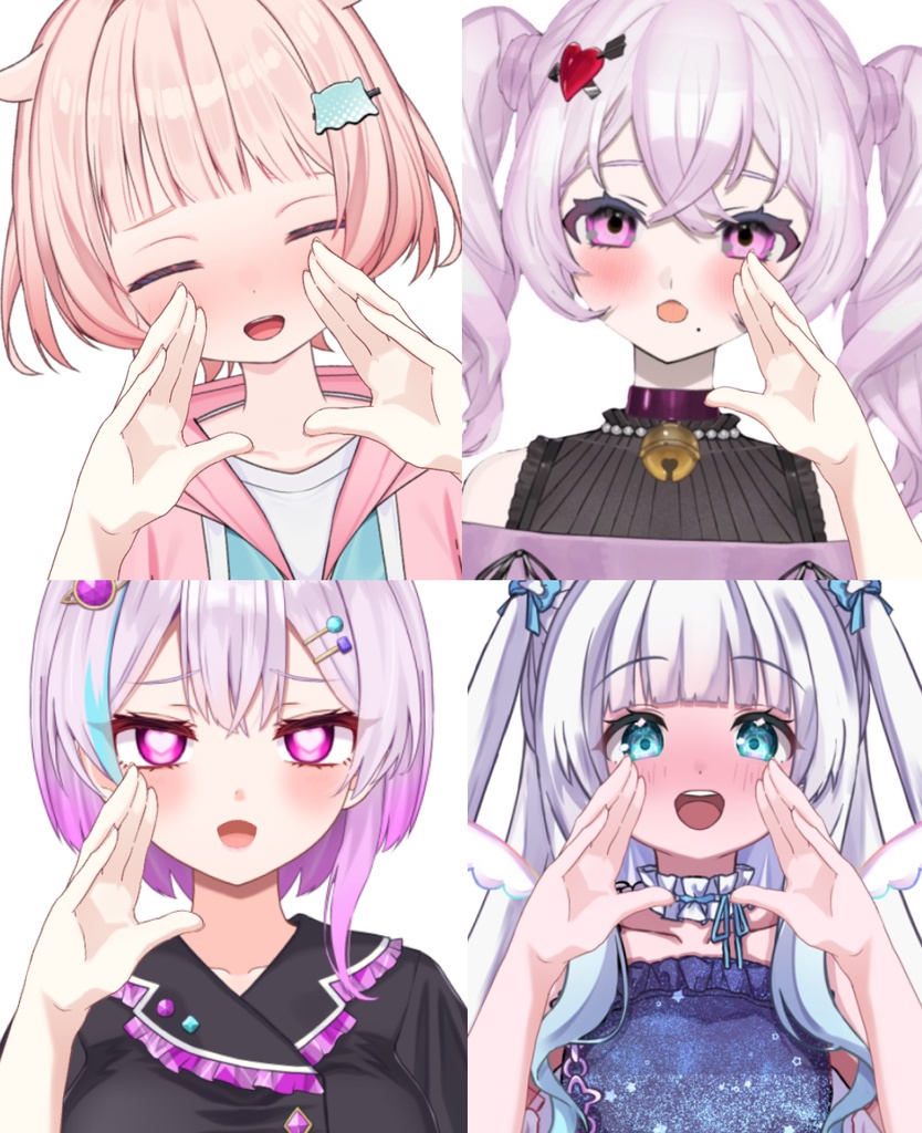 【Vtuber素材】呼びかける手の素材 −高画質＋商用利用権−