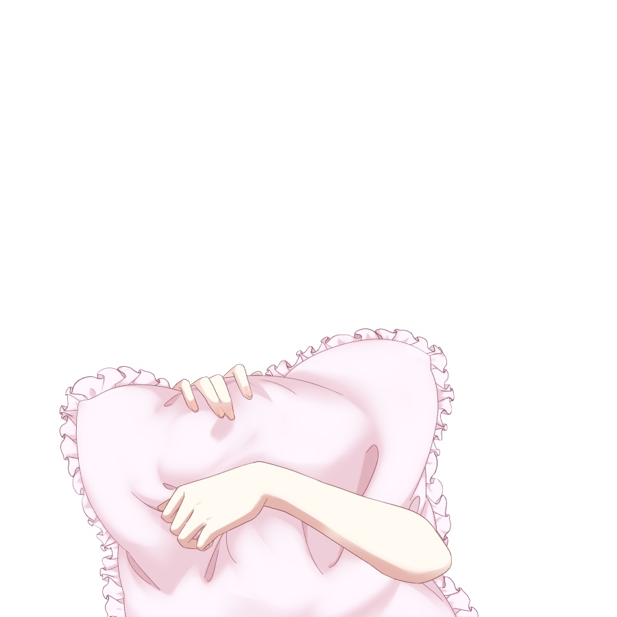 【Vtuber素材】フリルクッションを抱える素材 −高画質+商用利用権−