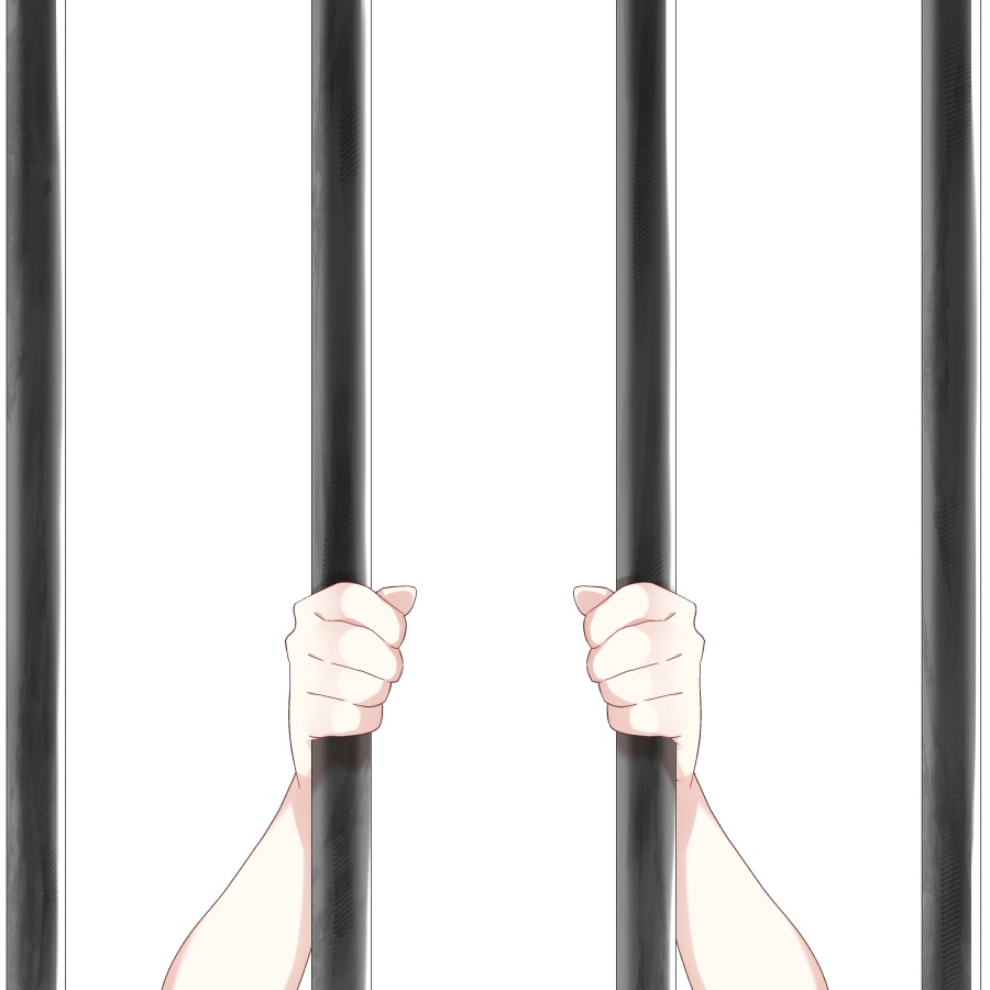 【Vtuber素材】鉄格子を掴む素材 −高画質+商用利用権−