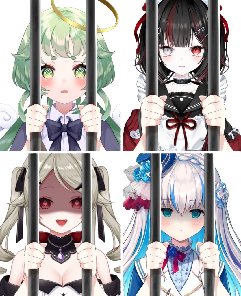 【Vtuber素材】鉄格子を掴む素材 −高画質＋商用利用権−