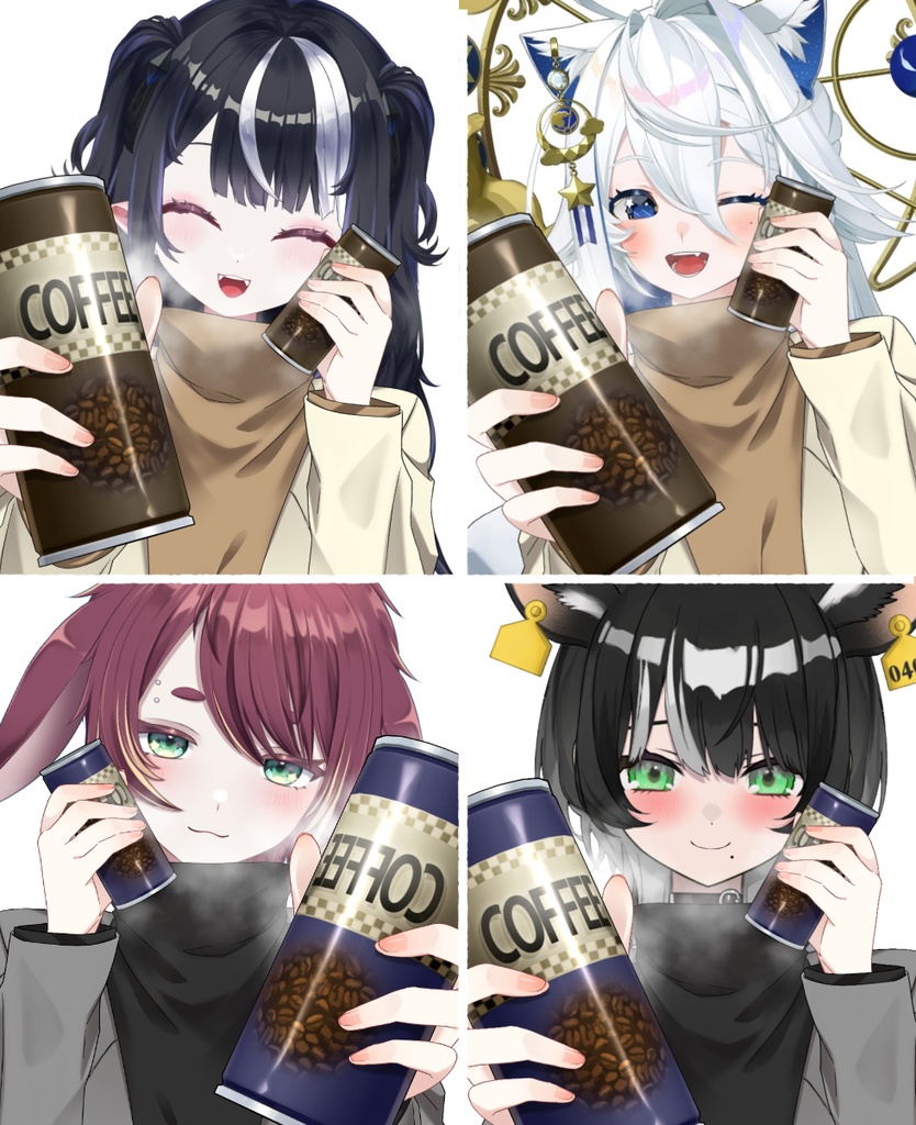 【Vtuber素材】缶コーヒーを渡す素材 −高画質＋商用利用権−