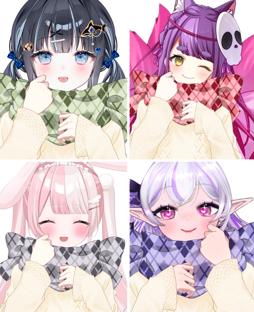 【Vtuber素材】マフラーで暖をとる素材 −高画質＋商用利用権−