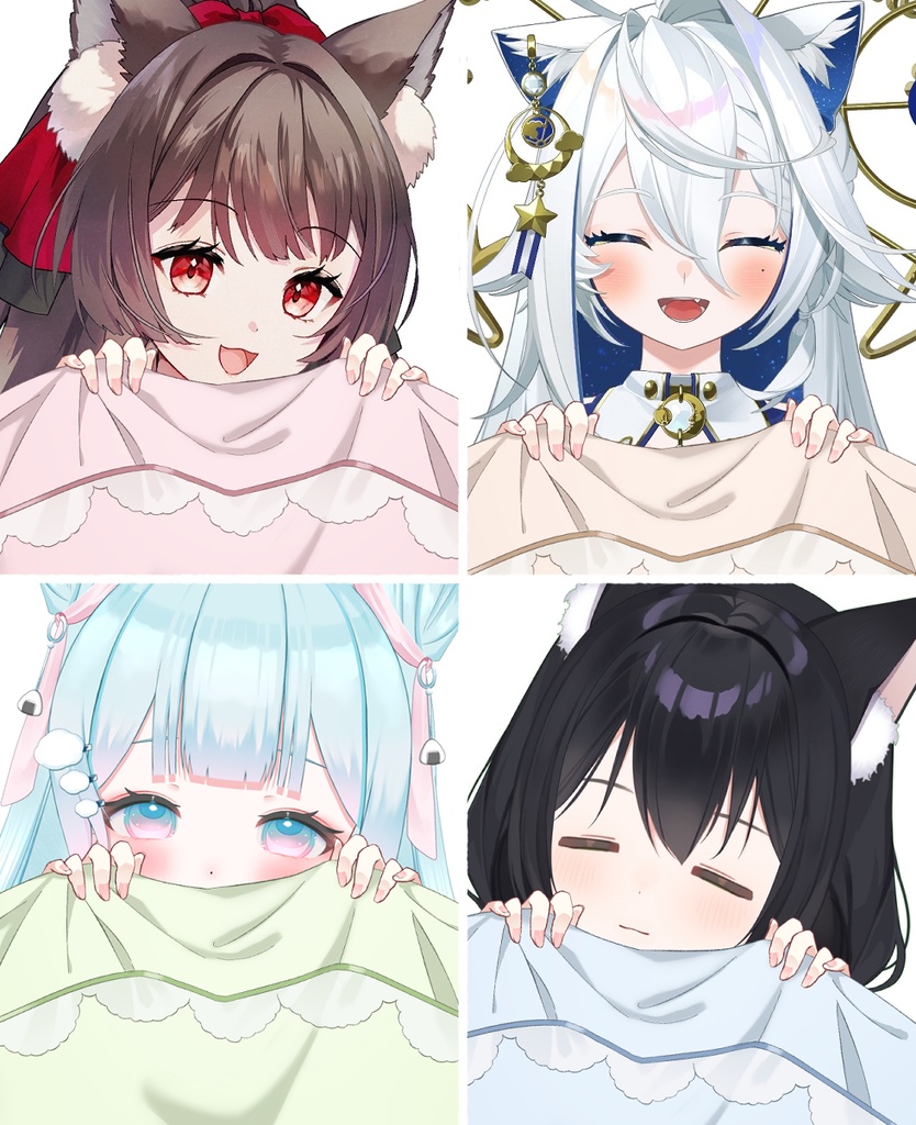 【Vtuber素材】レースつきお布団の素材 −高画質＋商用利用権−