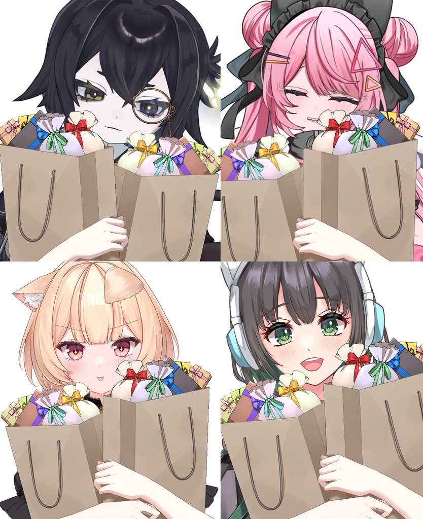 【Vtuber素材】紙袋いっぱいのチョコの素材【高画質＋商用利用権】