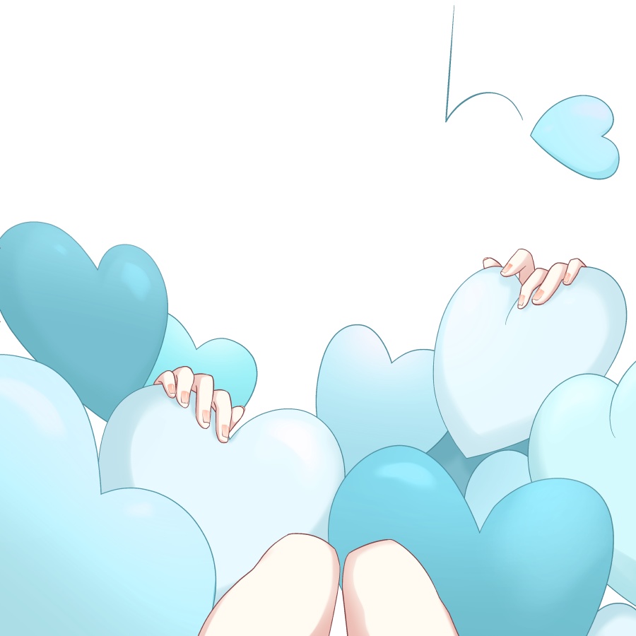 【Vtuber素材】ハートに埋もれる素材【高画質+商用利用権】