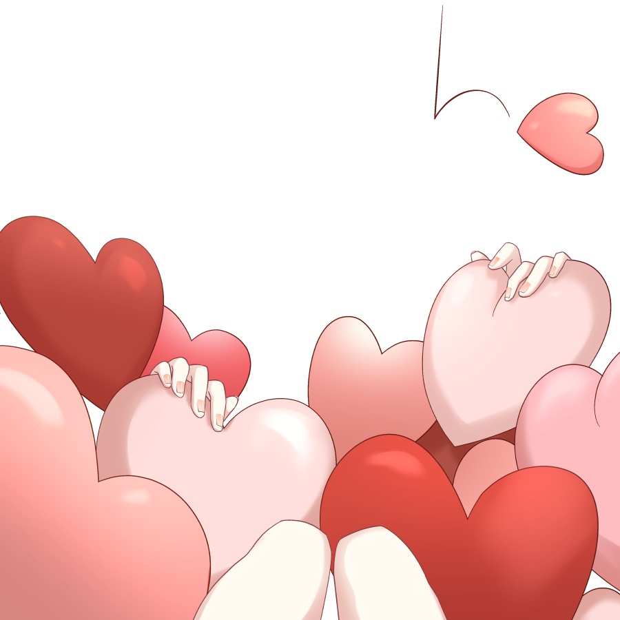 【Vtuber素材】ハートに埋もれる素材【高画質+商用利用権】