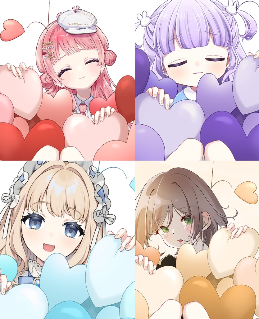 【Vtuber素材】ハートに埋もれる素材【高画質＋商用利用権】