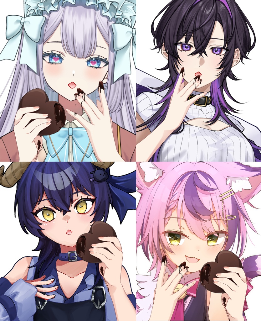 【Vtuber素材】溶け出したチョコを舐める素材【高画質＋商用利用権】