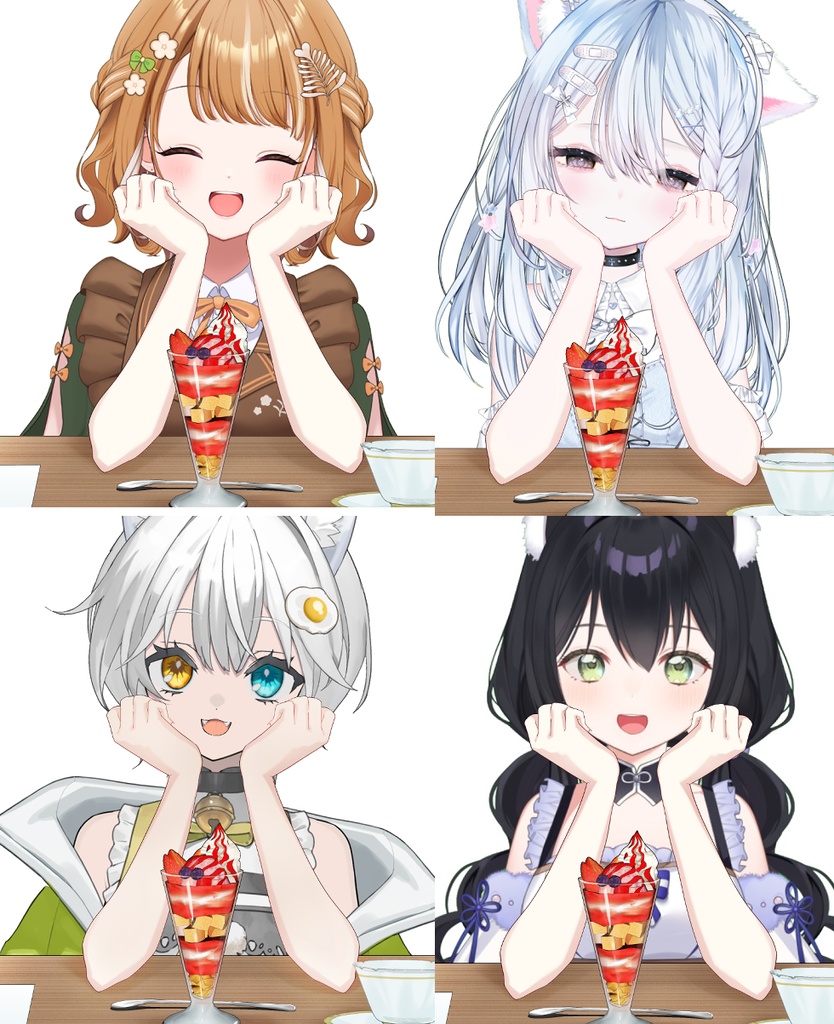 【Vtuber素材】喫茶店でお茶する素材【高画質+商用利用権】