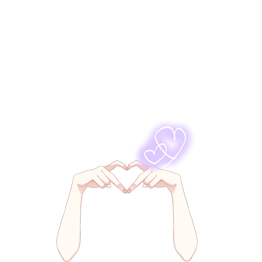 【Vtuber素材】指でハートをつくる素材【高画質+商用利用権】