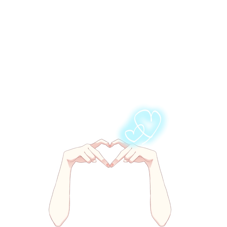 【Vtuber素材】指でハートをつくる素材【高画質+商用利用権】