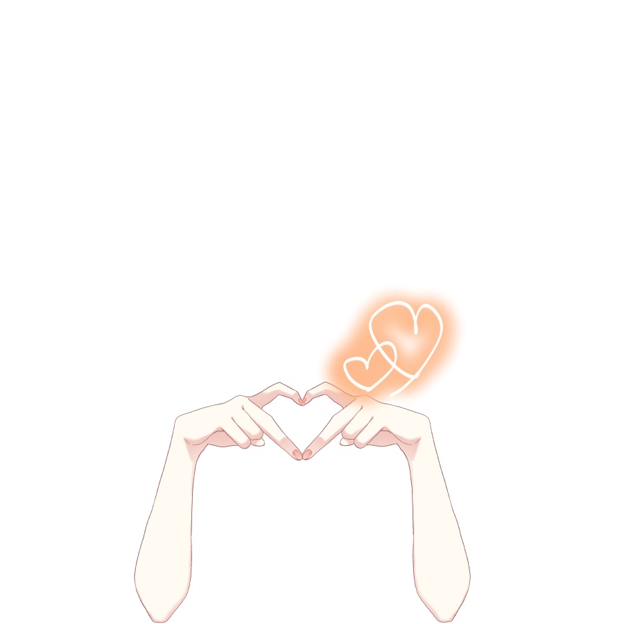 【Vtuber素材】指でハートをつくる素材【高画質+商用利用権】