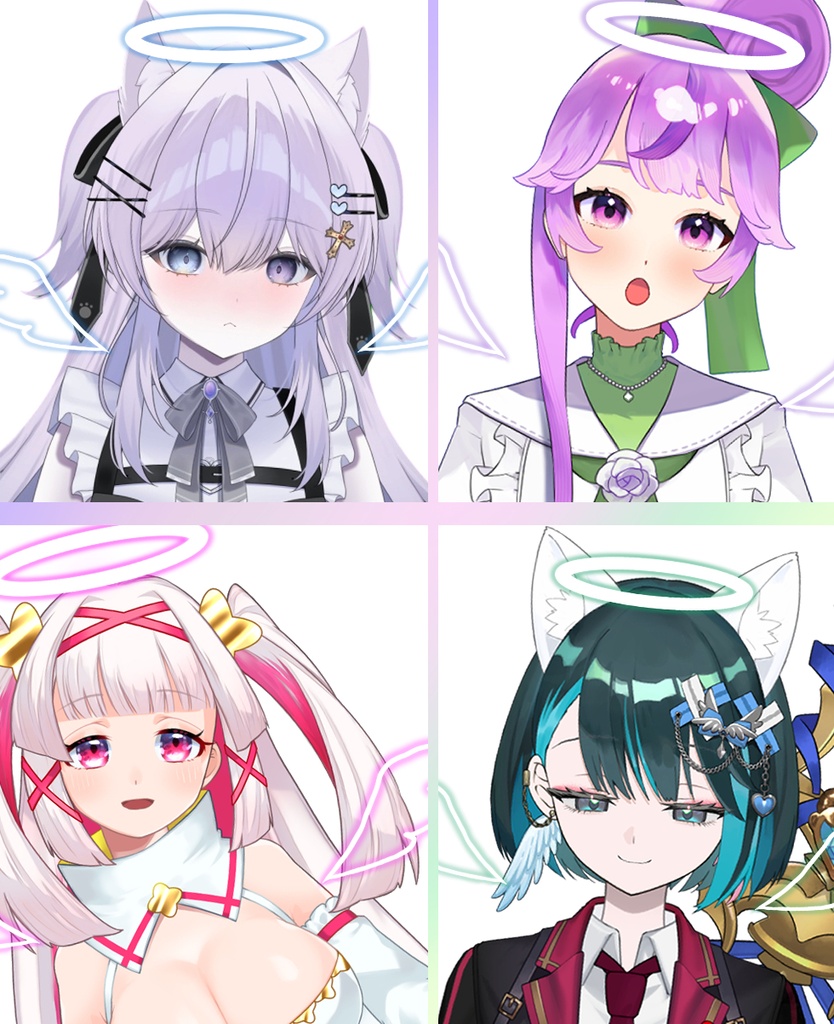 【Vtuber素材】天使風ネオンの素材【高画質+商用利用権】