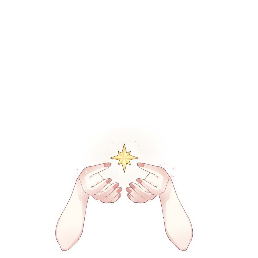 【Vtuber素材】星を手にする素材【高画質+商用利用権】