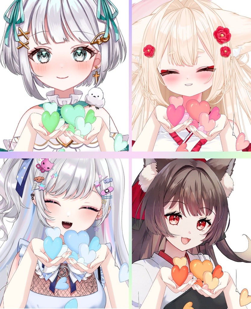 【Vtuber素材】こぼれるハートの素材【高画質＋商用利用権】