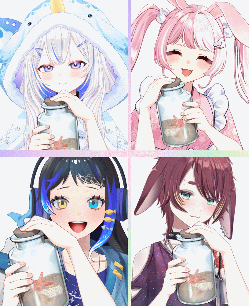 【Vtuber素材】海を閉じ込めた瓶の素材【高画質＋商用利用権】