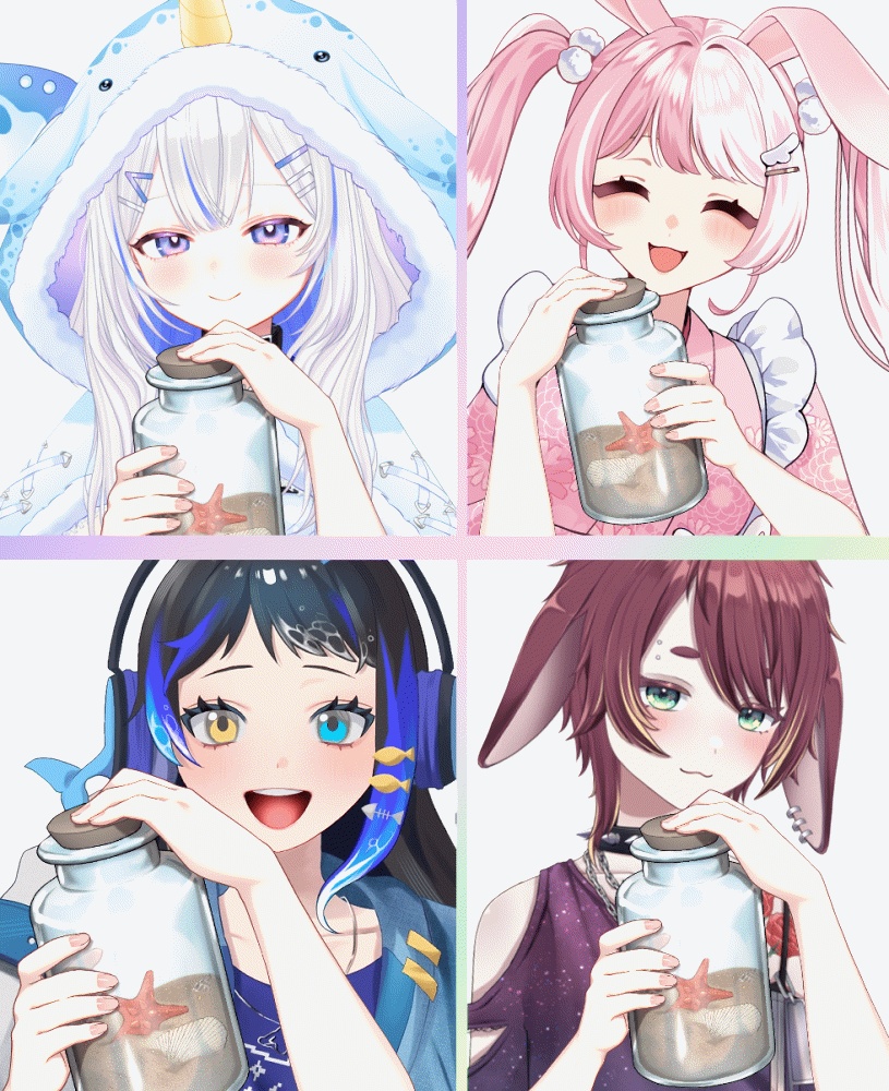 【Vtuber素材】海を閉じ込めた瓶の素材【高画質＋商用利用権】