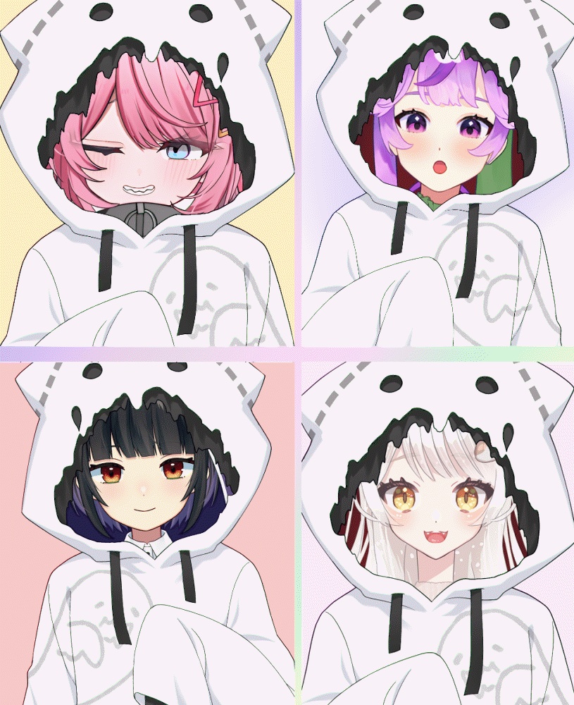 【Vtuber素材】おばけパーカーの素材【高画質+商用利用権】