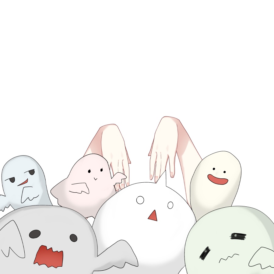【Vtuber素材】おばけに埋もれる素材【高画質+商用利用権】