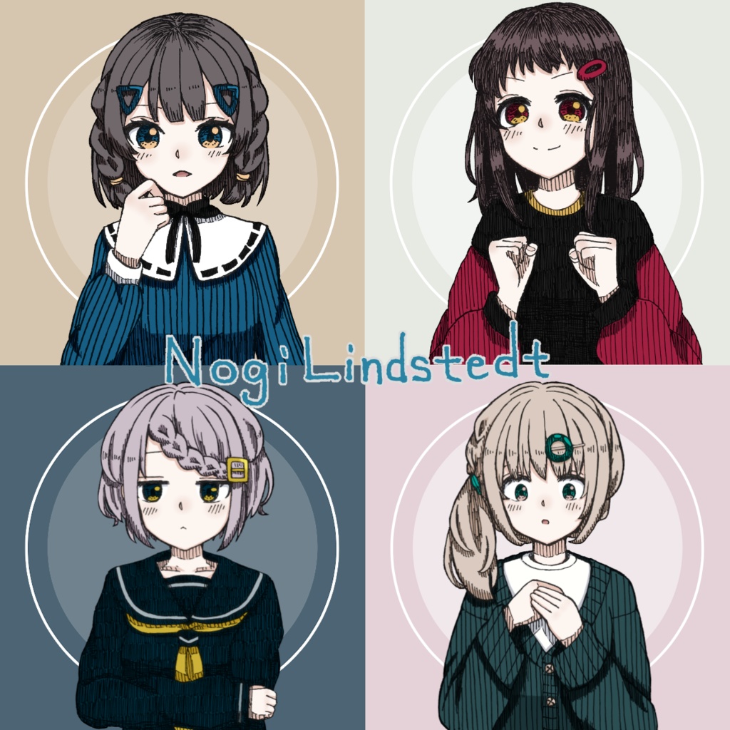 フリーアイコン４種（各色違い４色）