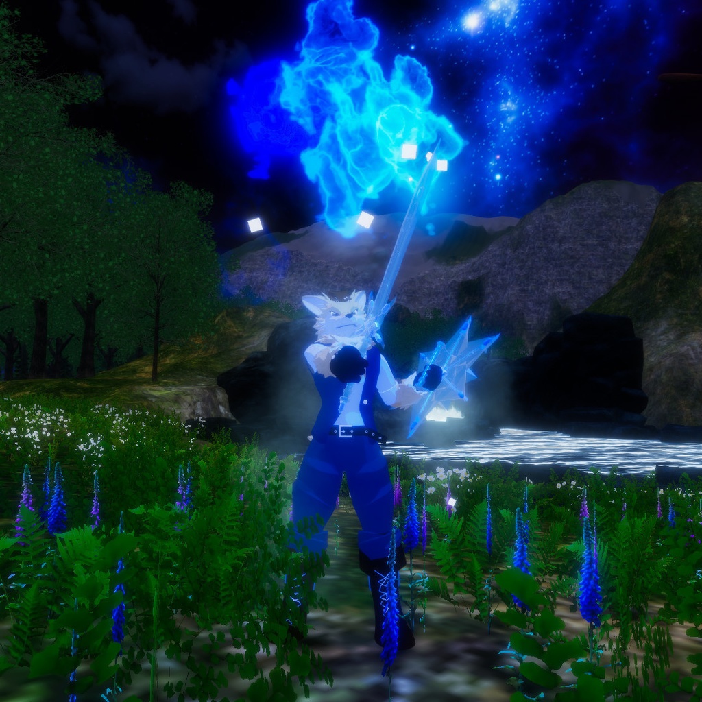 【VRChat想定】氷魔法具 フリージングマテリアル【武器モデル配布】