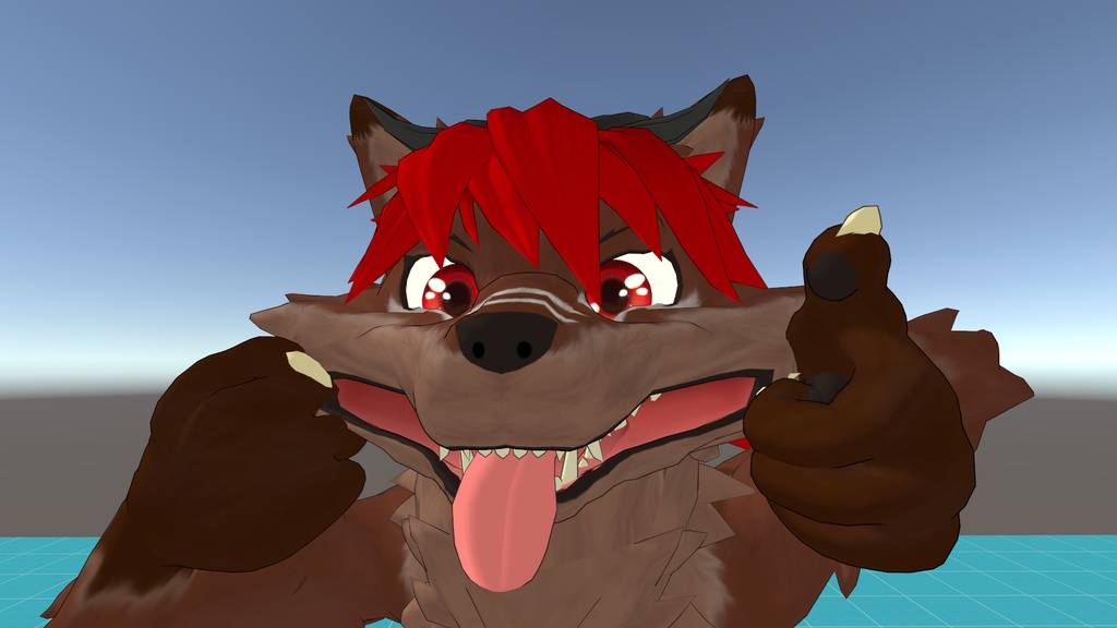 【VRChat想定】オリジナル獣人モデル「グリス」