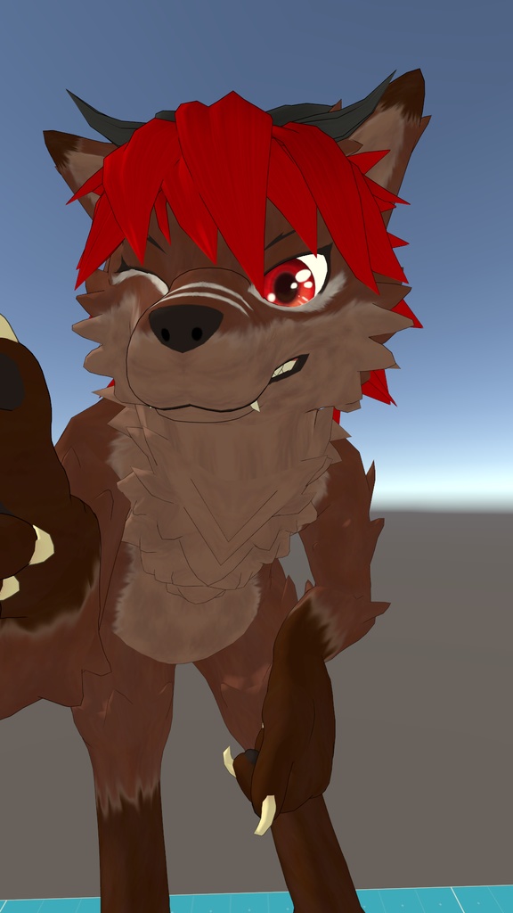 【VRChat想定】オリジナル獣人モデル「グリス」