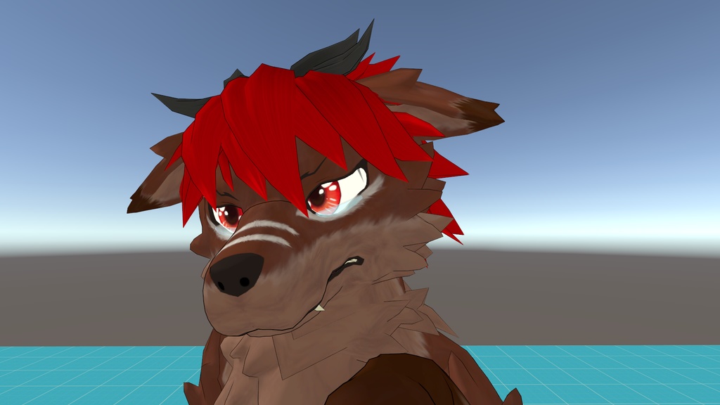 【VRChat想定】オリジナル獣人モデル「グリス」